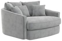Jackson 71009-1400/28 Jackson 71009-1400/28 Matty - Round Accent Cuddle Chaise - Pewter