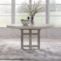 Liberty Furniture 142-DR-PDS Backroads - Pedestal Table - Weathered White & Parchment