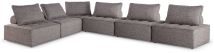 Ashley Furniture P160P11 Ashley Furniture P160P11 Bree Zee - 6-Piece Outdoor Modular Seating - Brown