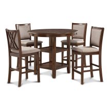 New Classic D3651-52S-CHY New Classic D3651-52S-CHY Amy - 5 Piece Counter Dining Set - Cherry