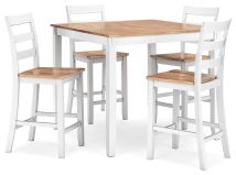 Signature Design by Ashley® D398-223 Gesthaven - Natural / White - Dining Room Counter Table Set (Set of 5)