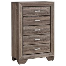 CoasterEveryday 204195 Kauffman - 5-Drawer Bedroom Chest - Washed Taupe