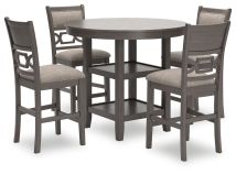 Ashley Furniture D425-223 Wrenning - Drm Counter Table Set (Set of 5) - Gray