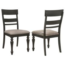 Coaster Fine Furniture 108222 Bridget - Wood Dining Side Chair (Set of 2) - Charcoal