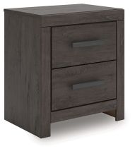 Ashley Furniture B3789-92 Prendonea - Two Drawer Night Stand - Charcoal