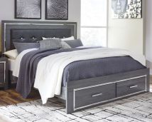 Ashley Furniture B214B11 Ashley Furniture B214B11 Lodanna - King Panel Bed With 2 Storage Drawers - Gray