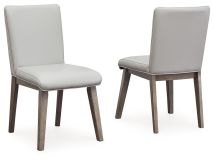 Signature Design by Ashley® D789-01 Loyaska - Grayish Brown - Dining Upholstered Side Chair (Set of 2)