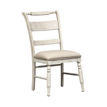 Liberty Furniture 661W-C1501S Whitney - Slat Back Side Chair - Antique Linen / Weathered Gray