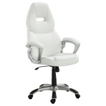 CoasterEssence 800150 Bruce - Upholstered Adjustable Home Office Desk Chair - White