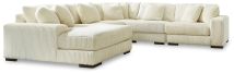 Ashley Furniture 21104S6 Ashley Furniture 21104S6 Lindyn - Left Arm Facing Corner Chaise 5 Pc Sectional - Ivory