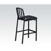 ACME 71992 Jodie - Bar Chair (Set of 2) - Black PU & Antique Black