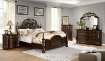 Furniture of America CM7926CK-BED Theodor - California King Bed - Brown Cherry / Espresso