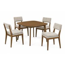 New Classic 40-D2749-S4C Miller - 39" Square Dining Table With 4 Side Chairs - Walnut