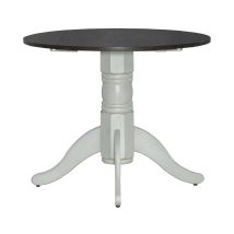 Liberty Furniture 182-CD-DLT Brook Bay - Drop Leaf Table - Textured White / Carbon Gray