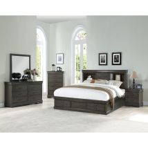ACME 24930Q Louis Philippe III - Queen Bed - Dark Gray