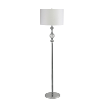 Furniture of America L76187F Emi - Floor Lamp - White / Silver