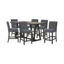 New Classic 45-4125-DG6C New Classic 45-4125-DG6C High Line - Counter Table & 6 Chairs - Gray