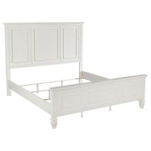 CoasterEssence 201301KEN Sandy Beach - Eastern King Wood Panel Bed - Cream White