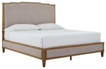 Ashley Furniture B895B6 Sharlance - King Upholstered Panel Bed - Light Brown