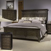 Liberty Furniture 297-BR-QPBDMC Paradise Valley - 4 Piece Bedroom Set (Queen Panel Bed, Dresser & Mirror, Chest) - Dark Brown