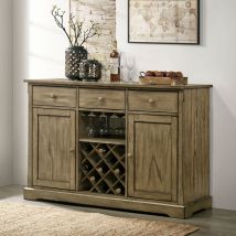 Furniture of America CM3514BR-SV Templemore - Server - Light Brown