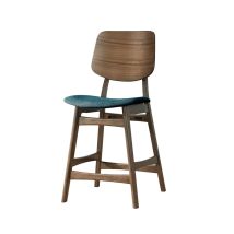 New Classic D1651-22-FGR Oscar - Counter Chair With Cushion (Set of 2) - Walnut / Forest Green