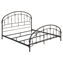 CoasterEssence 300407KE Rowan - Metal Eastern King Open Frame Bed - Dark Bronze