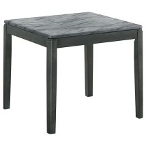 CoasterEssence 753517 Mozzi - Square Faux Marble Side End Table - Gray And Black