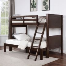Furniture of America CM-BK658WN-TF-BED Stamos - Twin / Full Bunk Bed - Walnut