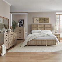 Liberty Furniture 780-BR-KPBDMCN Liberty Furniture 780-BR-KPBDMCN Proximity Place - 5 Piece Bedroom Set (King Panel Bed, Dresser & Mirror, Chest, Night Stand) - Barley Buff