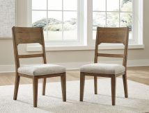Signature Design by Ashley® D974-01 Cabalynn - Oatmeal / Light Brown - Dining Uph Side Chair (Set of 2)