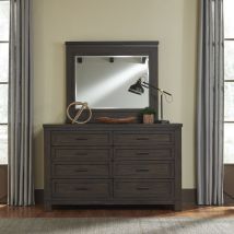 Liberty Furniture 759-BR-DM Thornwood Hills - Dresser & Mirror - Rock Beaten Brown