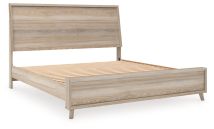 Signature Design by Ashley® B2075B9 Hasbrick - Tan - King Panel Bed With Framed Panel Footboard
