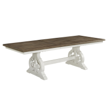 Intercon DK-TA-4098-RFO-C Drake - Dining Table - Rustic White / French Oak