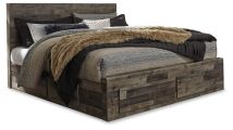 Benchcraft® B200B19 Benchcraft® B200B19 Derekson - King Panel Bed With 4 Storage Drawers - Multi Gray