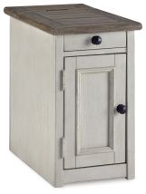 Ashley Furniture T637-7 Bolanburg - Chair Side End Table - Door - White / Brown / Beige