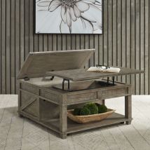 Liberty Furniture 172-OT1010 Parkland Falls - Square Lift Top Cocktail Table - Weathered Taupe