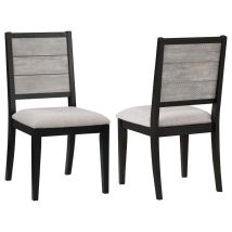 Coaster Fine Furniture 121222 Elodie - Wood Dining Side Chair (Set of 2) - Gray And Black