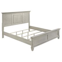 CoasterEssence 205331KE Franco - Wood Eastern King Panel Bed - Distressed White