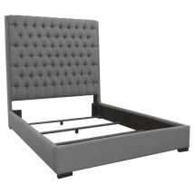 CoasterEssence 300621Q Camille - Upholstered Queen Panel Bed - Gray
