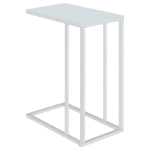 CoasterEveryday 900250 Stella - Glass Top C-Shaped Sofa Side Table - Chrome