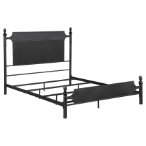Coaster Fine Furniture 360321KE Cameron - Metal Eastern King Panel Bed - Black