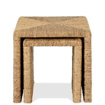 Riverside Furniture 30705 Rosalie - Woven Nesting Tables - Light Brown