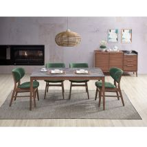 ACME DN02314 Bevis - Side Chair (Set of 2) - Green & Walnut