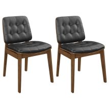 CoasterEssence 106596 Redbridge - Upholstered Dining Side Chair (Set of 2) - Walnut