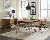 Coaster Fine Furniture 110571-S5C Partridge - 5 Piece Dining Set Natural - Sheesham And Camel
