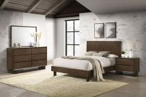 Coaster Fine Furniture 225011KE-S4 Glenwood - 4 Piece Eastern King Bedroom Set - Warm Brown