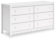 Ashley Furniture EB1810-231 Hallityn - Six Drawer Dresser - White