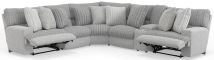 Catnapper 19/34/36/37/38/39-18 Abraxas - 6 Piece Upholstered Reclining Sectional With 2 Reclining Seats And Storage Console - Moonstruck