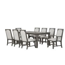 New Classic 40-D1605-D6C New Classic 40-D1605-D6C Lisbon - 7 Piece Dining Room Set (Rectangle Dining Table With 4 Chairs & 2 Arms Chairs) - Dark Gray / Gray
